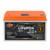 Акумулятор LP LiFePO4 25,6V - 50 Ah (1280Wh) (BMS 80A/50А) пластик LCD Smart BT  - фото № 2