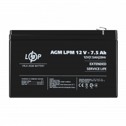 Акумулятор AGM LPM 12V - 7.5 Ah