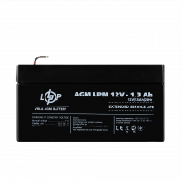 Акумулятор AGM LPM 12V - 1.3 Ah