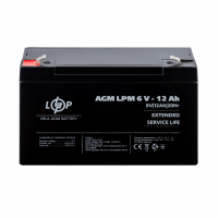 Аккумулятор AGM LPM 6V - 12 Ah  - фото № 2