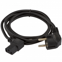 Кабель живлення 220V LP CEE 7/4 C13 - 1.2 м 3x0.5 мм2 (прямой угол) (Колір чорний), Атикул LP6567 |  купить на VILKI.NET - фото № 1
