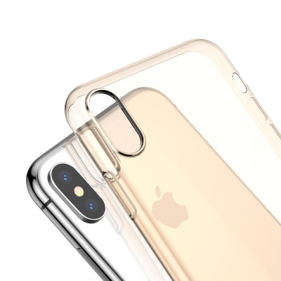 Чохол Baseus для iPhone Xs Max Simplicity Прозорий Золотий (ARAPIPH65-A0V) - зображення 4