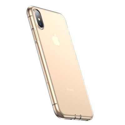 Чохол Baseus для iPhone Xs Max Simplicity Прозорий Золотий (ARAPIPH65-A0V) - зображення 5