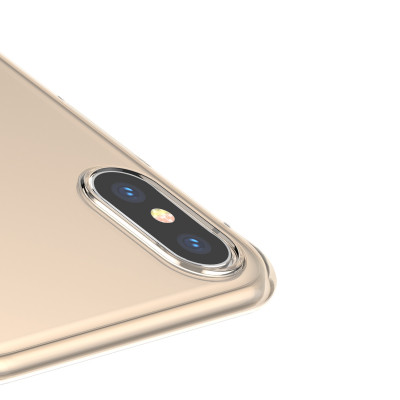 Чохол Baseus для iPhone Xs Max Simplicity Прозорий Золотий (ARAPIPH65-A0V) - зображення 6