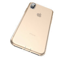 Чехол Baseus для iPhone Xs Max Simplicity Прозрачный Золотой (ARAPIPH65-A0V)  - фото № 7