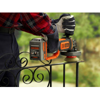 Шлифмашина угловая - болгарка аккумуляторная BLACK+DECKER BCG720N  - фото № 6