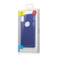 Чехол Baseus для iPhone X/Xs Soft Case Blue (WIAPIPHX-SJ03)  - фото № 6