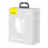 Зарядний пристрій Baseus Compact Quick Charger USB+Type-C 20W Білий (CCXJ-B02)