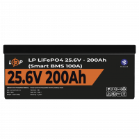 Акумулятор LP LiFePO4 24V (25,6V) - 200 Ah (5120Wh) (Smart BMS 100А) з BT пластик  - фото № 2