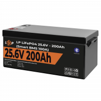 Акумулятор LP LiFePO4 24V (25,6V) - 200 Ah (5120Wh) (Smart BMS 100А) з BT пластик  - фото № 3
