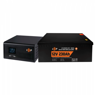 Комплект резервного живлення для котла LP (LogicPower) ДБЖ + літієва (LiFePO4) батарея (UPS 1000VA + АКБ LiFePO4 2944W) - изображение 1