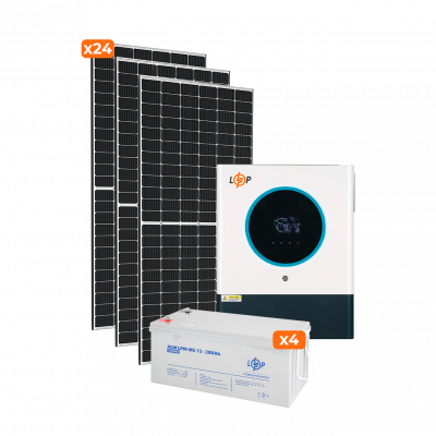 Сонячна електростанція (СЕС) Стандарт 11kW АКБ 9.6kWh mGel 200 Ah - зображення 1