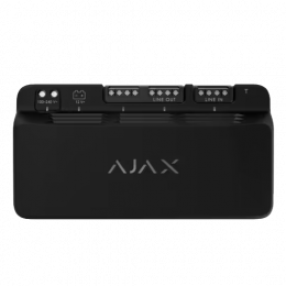 Модуль для додаткового живлення пристроїв AJAX LineSupply (45 W) Fibra black