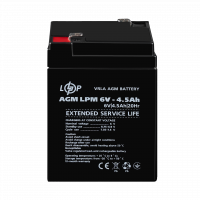 Аккумулятор AGM LPM 6V - 4.5 Ah  - фото № 2