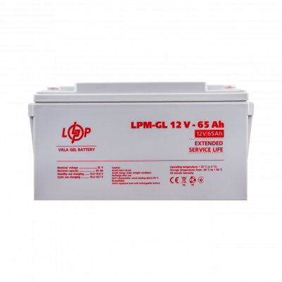 Акумулятор гелевий LPM-GL 12V - 65 Ah