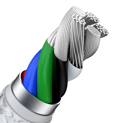 Кабель Baseus Cafule metal Type-C to Lightning PD 20W 1M Білий (CATLJK-A02)