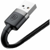 Кабель Baseus Cafule USB 2.0 to Lightning 2.4A 1M Чорний/Сірий (CALKLF-BG1) - № 3