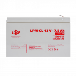 Акумулятор гелевий LPM-GL 12V - 7.5 Ah