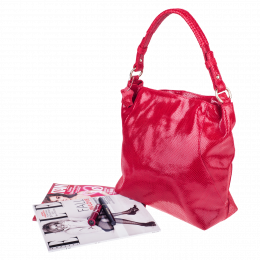 Шкіряна жіноча сумка Realer 2032-1 червона