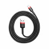 Кабель Baseus Cafule USB 2.0 to Lightning 2.4A 1M Черный/Красный (CALKLF-B19)