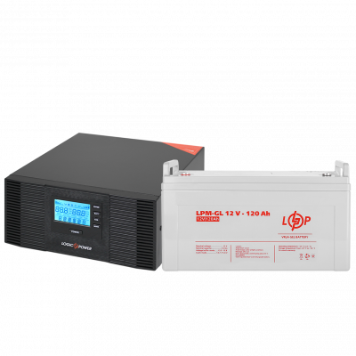 Комплект резервного живлення LP (LogicPower) ДБЖ + гелева батарея (UPS B1500 + АКБ GL 1440W) - зображення 1