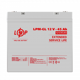 Акумулятор гелевий LPM-GL 12V - 45 Ah