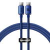 Кабель Baseus Crystal Shine Type-C to Type-C 100W 1.2M Синій (CAJY000603)  Baseus - № 1