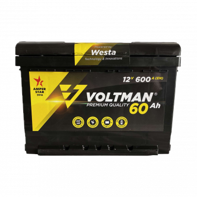 Акумулятор Westa PREMIUM VOLTMAN 6CТ-60 А + зліва - зображення 1