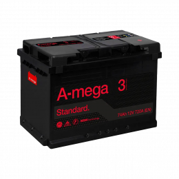 Акумулятор авто Мегатекс A-mega Standard (М3) 6СТ-74-АЗ (лев) ТХП 720