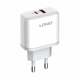 Зарядка для телефону LogicPower 45W (Type-C+USB) QC + кабель (Type-C to Type-C)