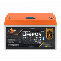 Акумулятор LP LiFePO4 25,6V - 32 Ah (820Wh) (BMS 40А/32A) пластик LCD Smart BT  - фото № 2