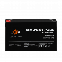 Аккумулятор AGM LPM 6V - 7.2 Ah  - фото № 2