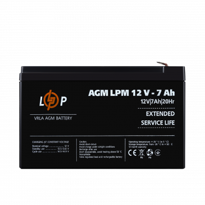 Акція. Акумулятор AGM LPM 12V - 7 Ah - зображення 1