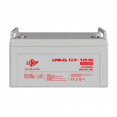 Акумулятор гелевий LPM-GL 12V - 120 Ah - зображення 2