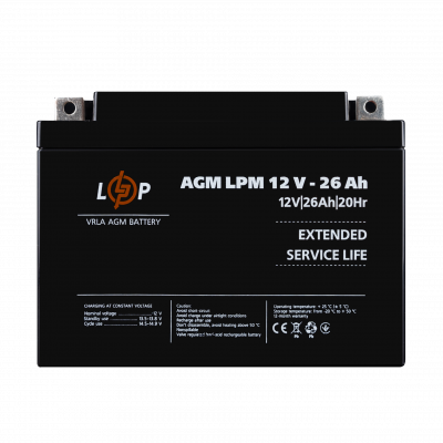 Акумулятор AGM LPM 12V - 26 Ah