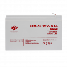 Акумулятор гелевий LPM-GL 12V - 9 Ah