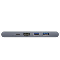 USB Hub Baseus Thunderbolt C Pro Seven-in-one Dual Type-C to USB3.0*2 + HDMI + RJ45 Ethernet + Type-C PD + microSD + SD card Cерый (CAHUB-L0G)  - фото № 4