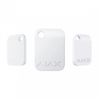 Защищенный бесконтактный брелок для клавиатуры AJAX Tag - 10 шт. (white)