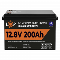 Акумулятор LP LiFePO4 12V (12,8V) - 200 Ah (2560Wh) (Smart BMS 150А) з BT пластик , Атикул LP20198 |  купить на VILKI.NET - фото № 1