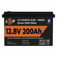 Акумулятор LP LiFePO4 12V (12,8V) - 200 Ah (2560Wh) (Smart BMS 150А) з BT пластик  - фото № 2