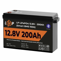 Акумулятор LP LiFePO4 12V (12,8V) - 200 Ah (2560Wh) (Smart BMS 150А) з BT пластик  - фото № 3