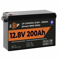 Акумулятор LP LiFePO4 12V (12,8V) - 200 Ah (2560Wh) (Smart BMS 150А) з BT пластик  - фото № 4