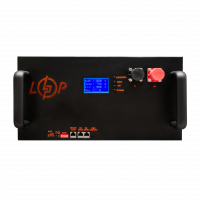 Акумулятор LP LiFePO4 51,2V - 100 Ah (5120Wh) (BMS 200A/100А) з LCD метал Smart RM RS485/CAN , Атикул LP23988 |  купить на VILKI.NET - фото № 1
