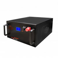 Акумулятор LP LiFePO4 51,2V - 100 Ah (5120Wh) (BMS 200A/100А) з LCD метал Smart RM RS485/CAN  - фото № 3