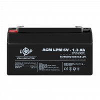 Акумулятор AGM LPM 6V - 1.3 Ah  - фото № 2