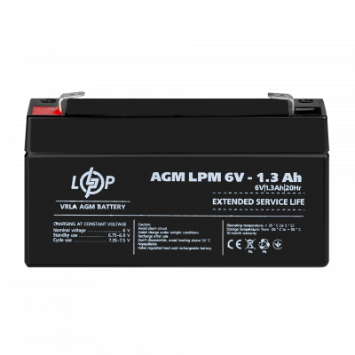 Аккумулятор AGM LPM 6V - 1.3 Ah