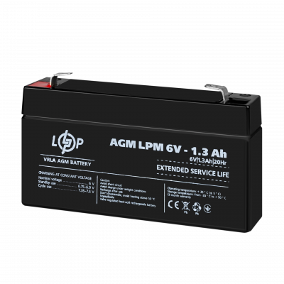 Аккумулятор AGM LPM 6V - 1.3 Ah