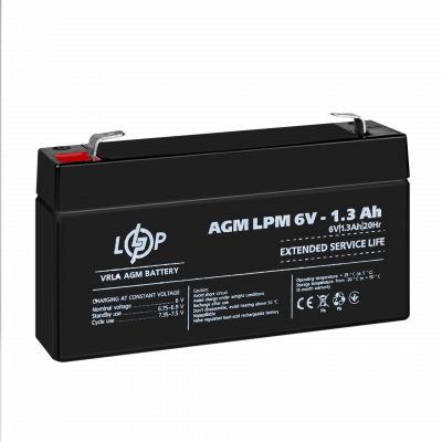 Аккумулятор AGM LPM 6V - 1.3 Ah