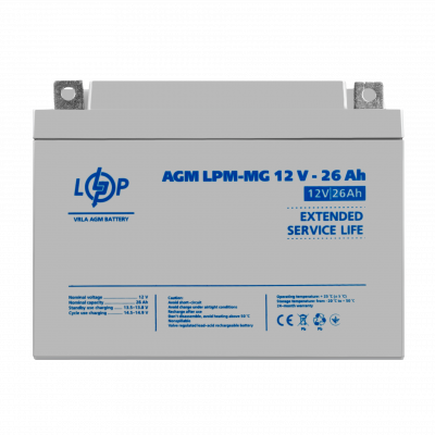 Акумулятор мультигелевий LPM-MG 12V - 26 Ah - изображение 1