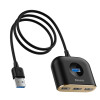 USB Hub Baseus Square Round 4 in 1 USB3.0 to USB3.0*1 + USB2.0*3 Черный (CAHUB-AY01) - № 3